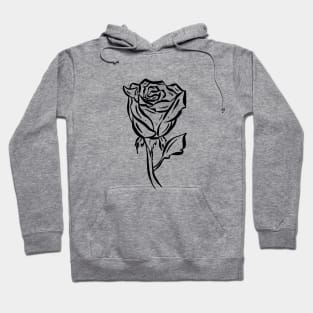 Gothic Black Rose Hoodie